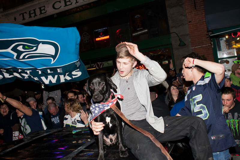 Illustration for article titled Shirtless, Drunk, And Champions: Scenes From The Seattle Celebrations